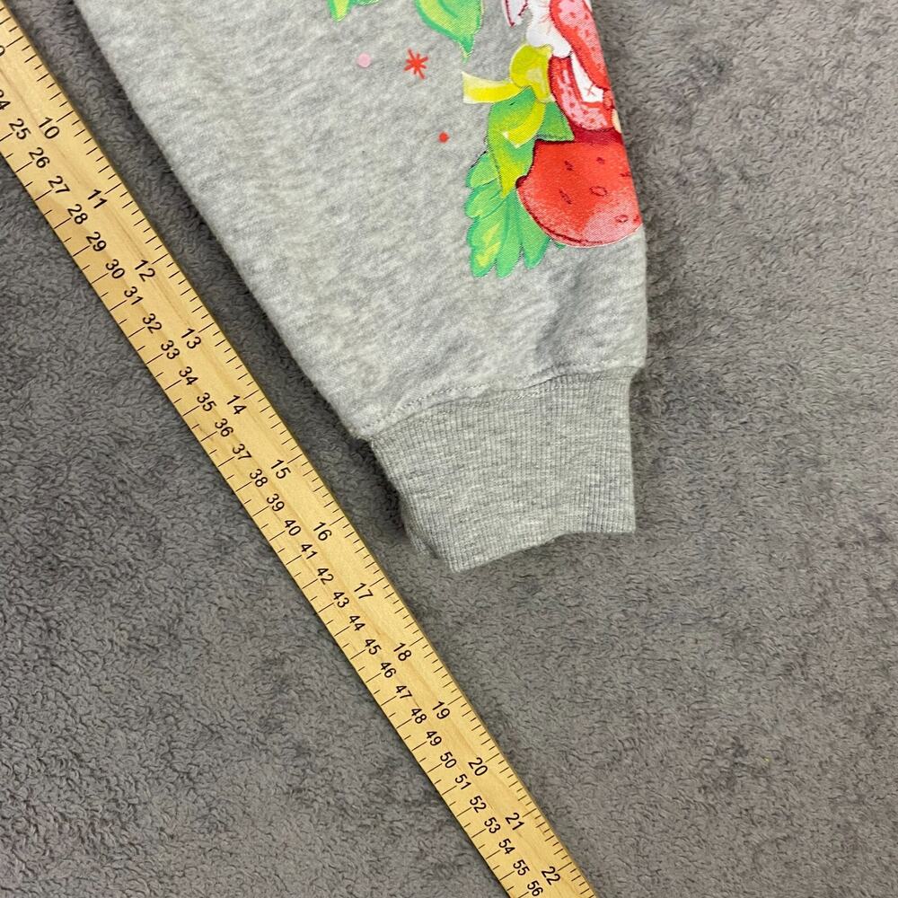 Strawberry Shortcake Hoodie Women Large Gray Graphic Full Zip Long Sleeve Active - Picture 16 of 16